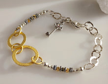 Load image into Gallery viewer, Mixed metals bracelet bykatejewelry in California.
