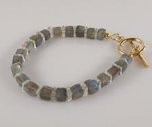 Load image into Gallery viewer, Cubed Labradorite Bracelet
