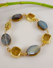 Load image into Gallery viewer, Agate and Citrine Bracelet
