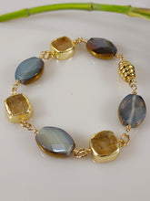 Load image into Gallery viewer, Agate and Citrine Bracelet
