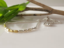 Load image into Gallery viewer, Gold and Silver wheat chain bracelet