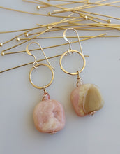 Load image into Gallery viewer, Marbled Pink Opal earrings