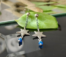 Load image into Gallery viewer, Beautiful Stering Silver star earrings.