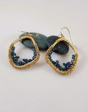 Load image into Gallery viewer, Geode wire wrapped earrings-SOLD OUT