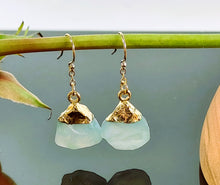 Load image into Gallery viewer, Chalcedony wedge earrings