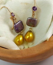 Load image into Gallery viewer, Colorful Pearl Drop Earrings