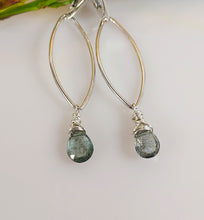 Load image into Gallery viewer, Moss Green Agate Gemstone Earrings-SOLD OUT