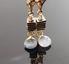 Load image into Gallery viewer, Blue Chalcedony Teardrop Earrings - SOLD OUT