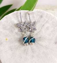 Load image into Gallery viewer, Blue Topaz Butterfly Earrings - SOLD OUT