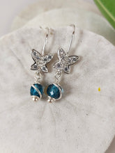 Load image into Gallery viewer, Blue Topaz Butterfly Earrings - SOLD OUT