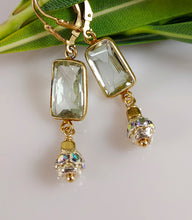 Load image into Gallery viewer, Green Amethyst Drop Earrings-SOLD OUT-Donated-Silent Auction Fundraiser for Animal Hospice Fund