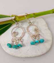 Load image into Gallery viewer, Sterling Silver and Turquoise Drop earrings