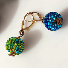 Load image into Gallery viewer, Beaded Mosaic Earrings