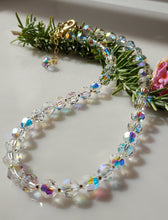 Load image into Gallery viewer, Shimmering handcrafted Crystal necace, 16 inches with 2 inch extender.