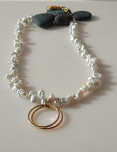 Load image into Gallery viewer, 17 inch handcrafted Keshi Pearl necklace bykatejewelry.