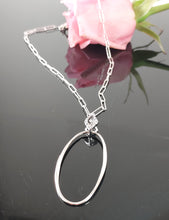 Load image into Gallery viewer, Sterling Silver ling dangle, Searovski Crystal Bale and SS chain bykatejewelry.