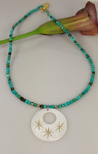Load image into Gallery viewer, Magnesite and Mother of Pearl necklace
