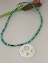 Load image into Gallery viewer, Magnesite and Mother of Pearl necklace