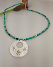 Load image into Gallery viewer, Magnesite and Mother of Pearl necklace
