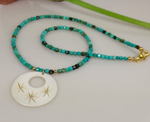 Load image into Gallery viewer, Magnesite and Mother of Pearl necklace