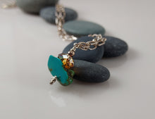 Load image into Gallery viewer, Southwest Turquoise and Crystal pendant necklace