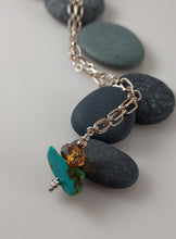 Load image into Gallery viewer, Southwest Turquoise and Crystal pendant necklace