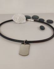 Load image into Gallery viewer, Silver dog tag necklace