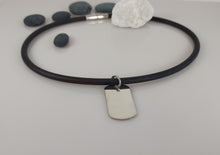 Load image into Gallery viewer, Silver dog tag necklace