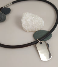 Load image into Gallery viewer, Silver dog tag necklace