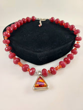 Load image into Gallery viewer, Blushing Red, Rose and Orange Necklace
