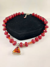 Load image into Gallery viewer, Blushing Red, Rose and Orange Necklace