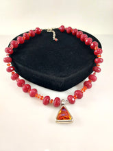 Load image into Gallery viewer, Blushing Red, Rose and Orange Necklace