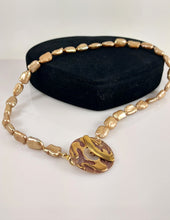 Load image into Gallery viewer, Caramel Pearl and Bronze Necklace