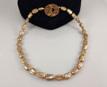 Load image into Gallery viewer, Caramel Pearl and Bronze Necklace