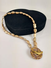 Load image into Gallery viewer, Caramel Pearl and Bronze Necklace