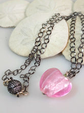 Load image into Gallery viewer, Murano Glass Heart and Chain Necklace