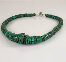 Load image into Gallery viewer, Natural Turquoise Slice Necklace