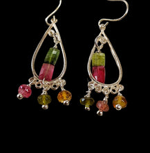 Load image into Gallery viewer, Tempting Tourmaline teardrop earrings