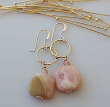 Load image into Gallery viewer, Marbled Pink Opal earrings
