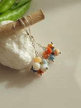 Load image into Gallery viewer, Multi-colored Opal dangle earrings handcrafted in California.
