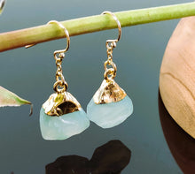 Load image into Gallery viewer, Chalcedony wedge earrings
