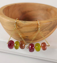 Load image into Gallery viewer, Tourmaline Trio Earrings
