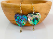Load image into Gallery viewer, Mother of Pearl Heart Earrings
