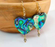 Load image into Gallery viewer, Mother of Pearl Heart Earrings
