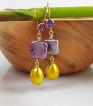 Load image into Gallery viewer, Colorful Pearl Drop Earrings
