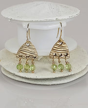 Load image into Gallery viewer, Peridot and Bronze Earrings
