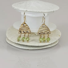 Load image into Gallery viewer, Peridot and Bronze Earrings
